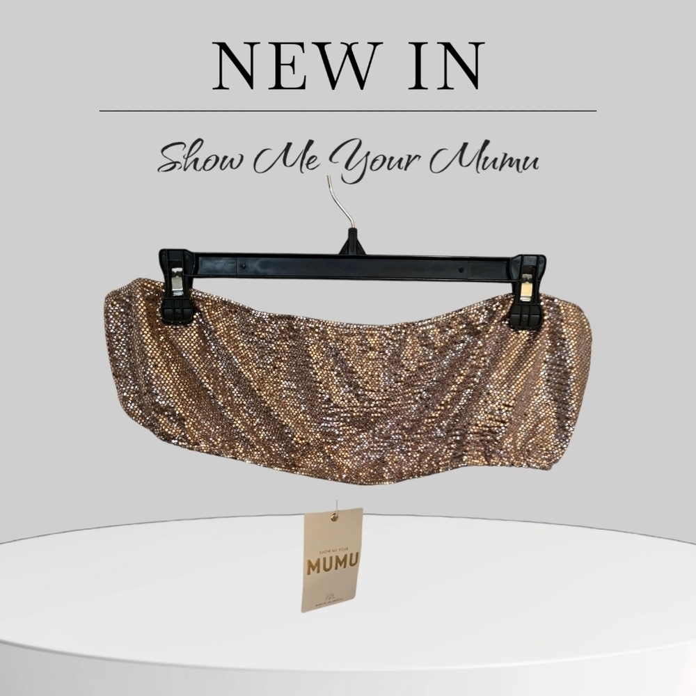 Show Me Your Mumu Gold Sequin Top